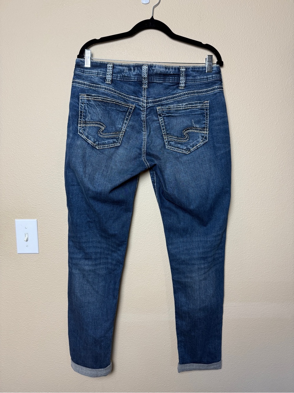 Silver Girlfriend Distressed Jeans Size 31 - Picture 5 of 9